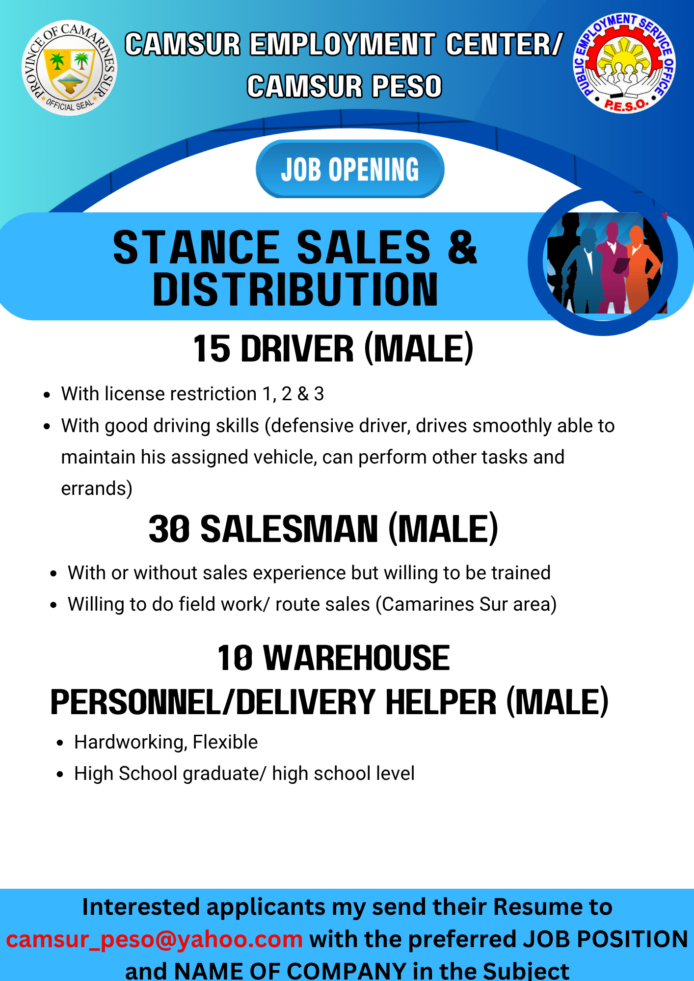 STANCE SALES AND DISTRIBUTION